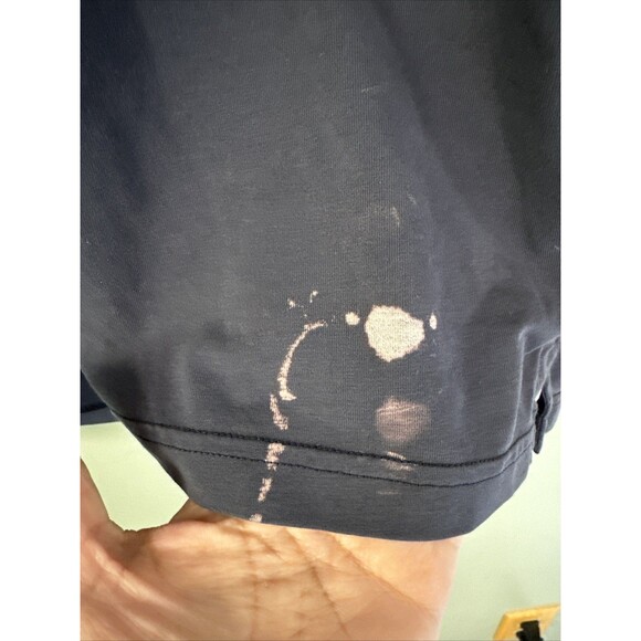 BLEACH FLAW! Arc'teryx Captive Polo Shirt Blue Large Performance‎ Lightweight - Picture 5 of 9